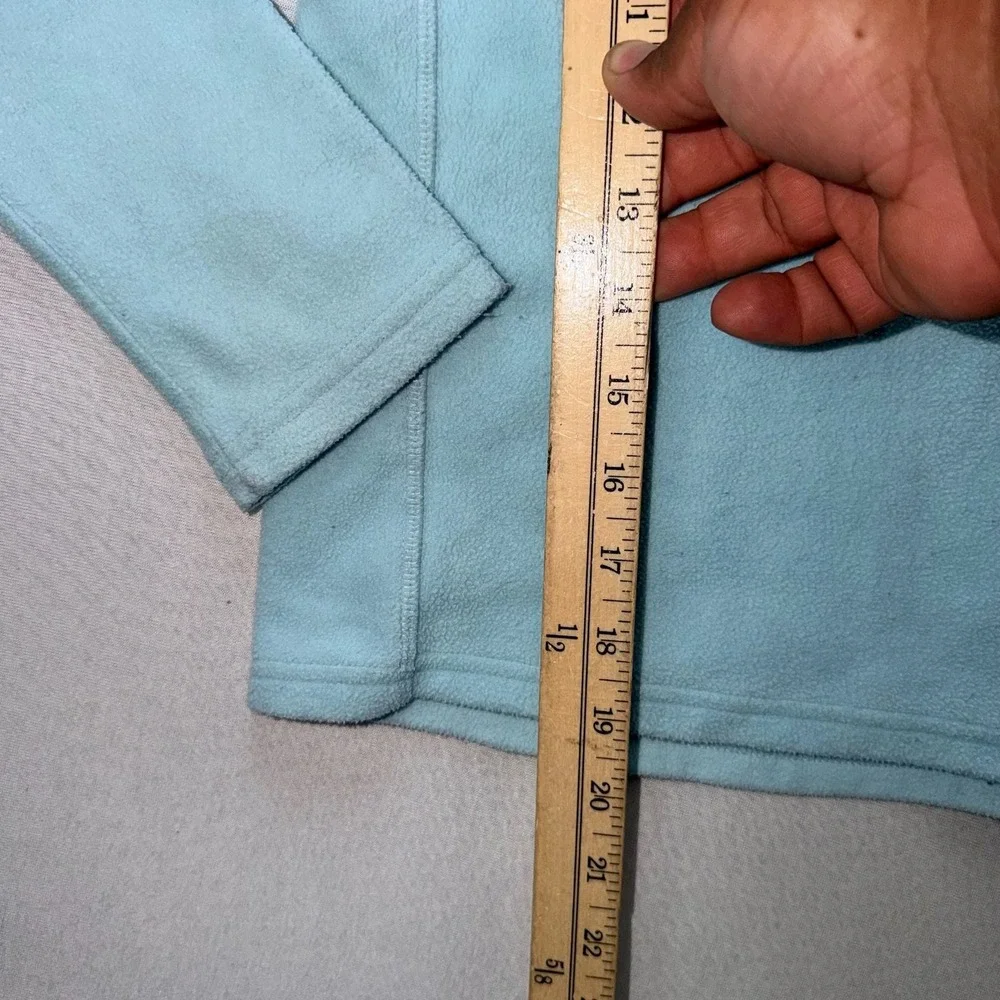Old Navy Active Girls Light Blue Fleece 1/4 Zip Pullover Size Medium